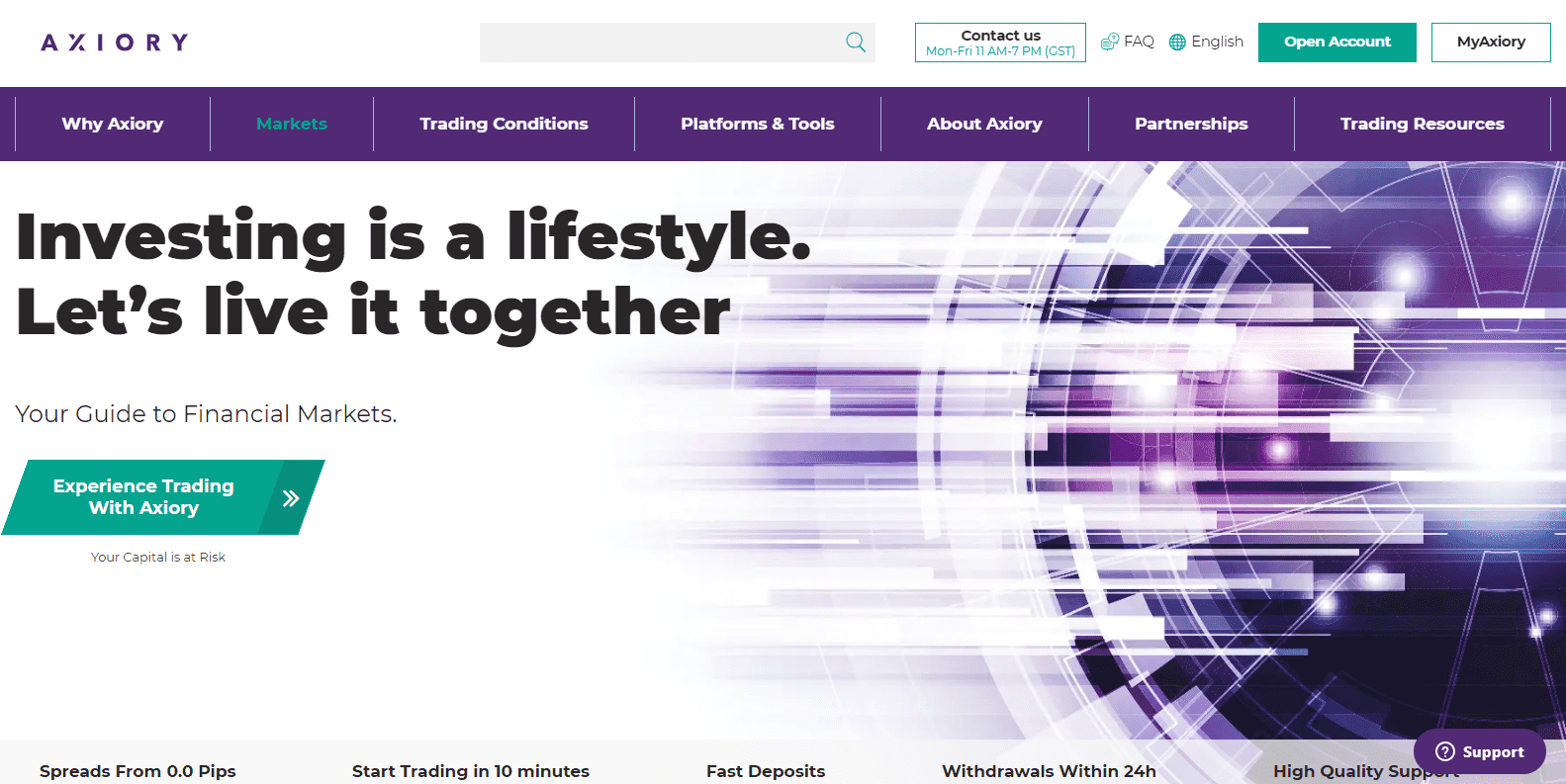 Axiory Review landing page Axiory Review landing page